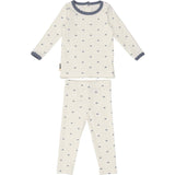 Sun Print Two-Piece Set, White/blue