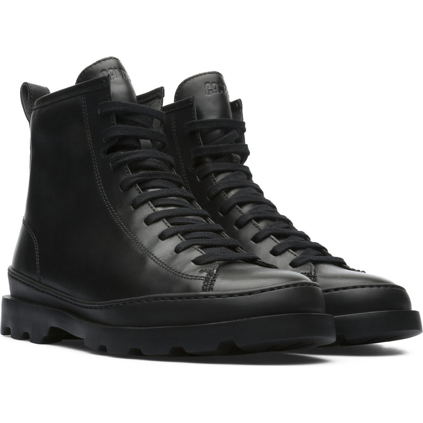 Women's Lace Up Brutus Boot, Black