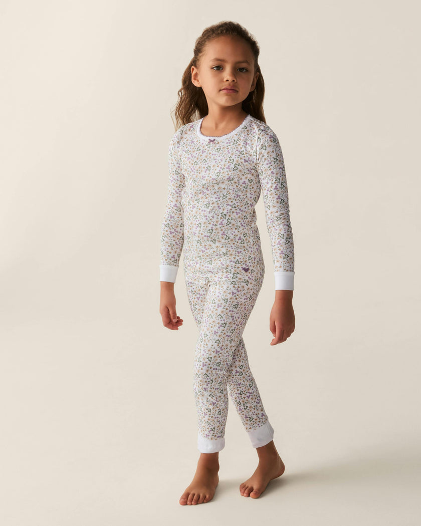 Kid's Pima Snug Fit Pajama Set in Meadow Bloom