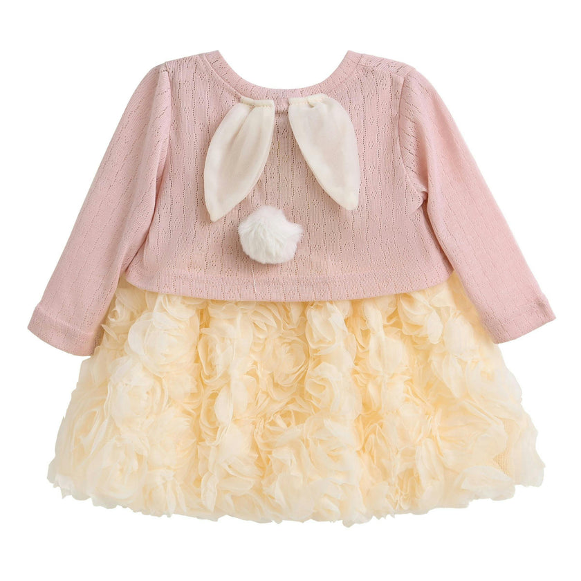Pink Rose Rabbit Cardigan Dress