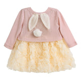 Pink Rose Rabbit Cardigan Dress