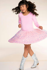 Simply Soft Long Sleeve Sequin Be Happy Dress