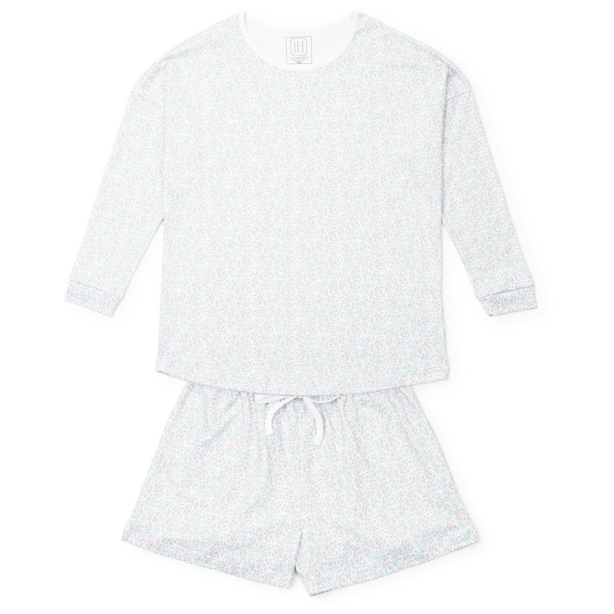 Anna Women's Longsleeve & Short Set - Garden Soiree