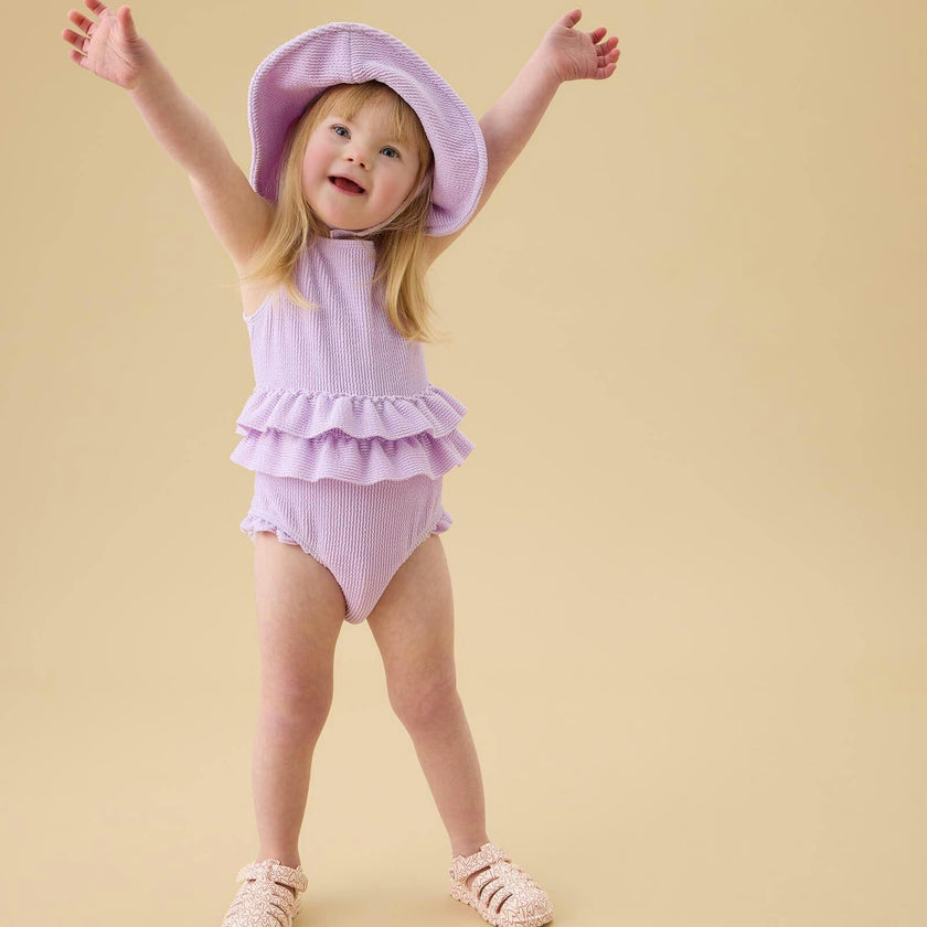 Frilled Swimsuit - Lilac