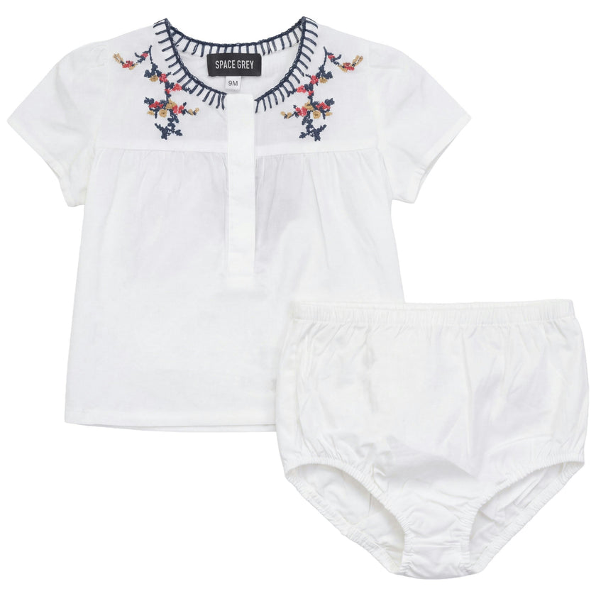 Floral Emboidered Woven Set
