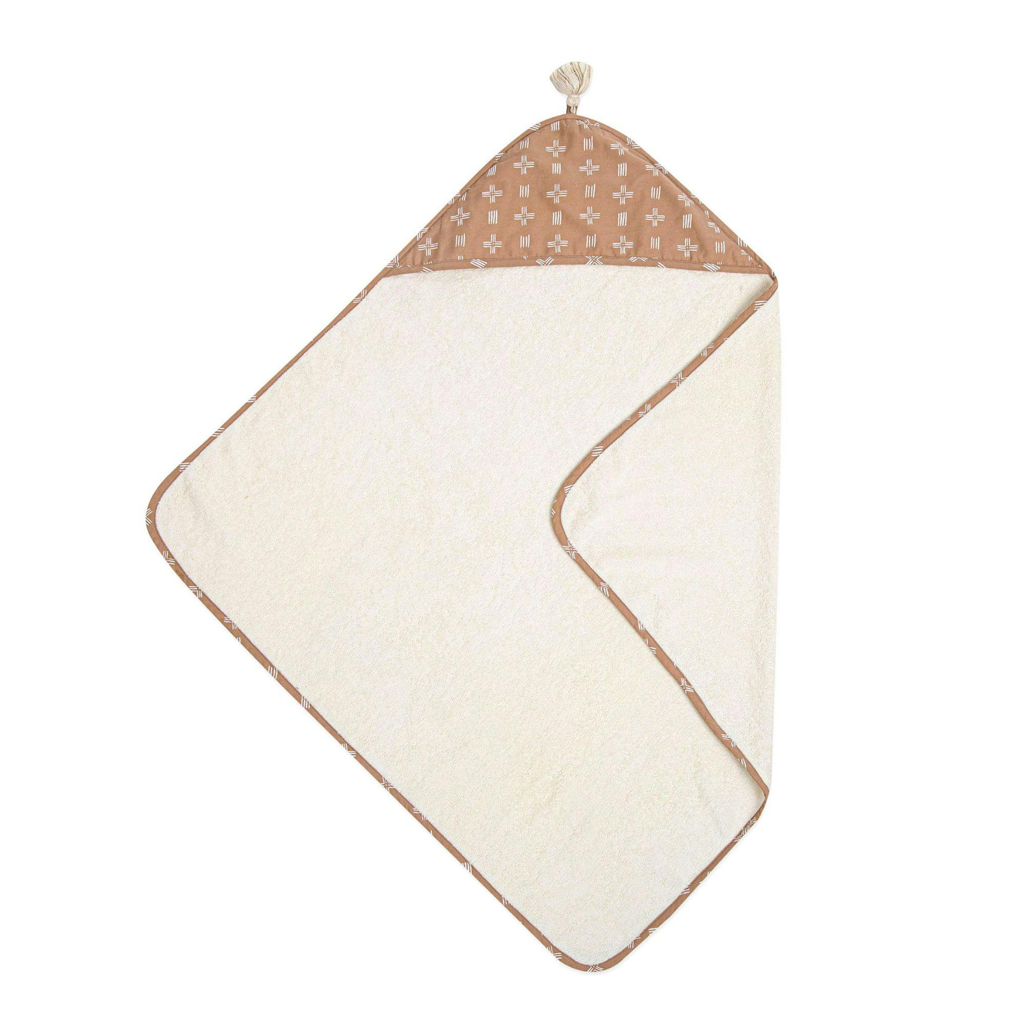 Ezra Copper Dash Hooded Baby Bath Towel