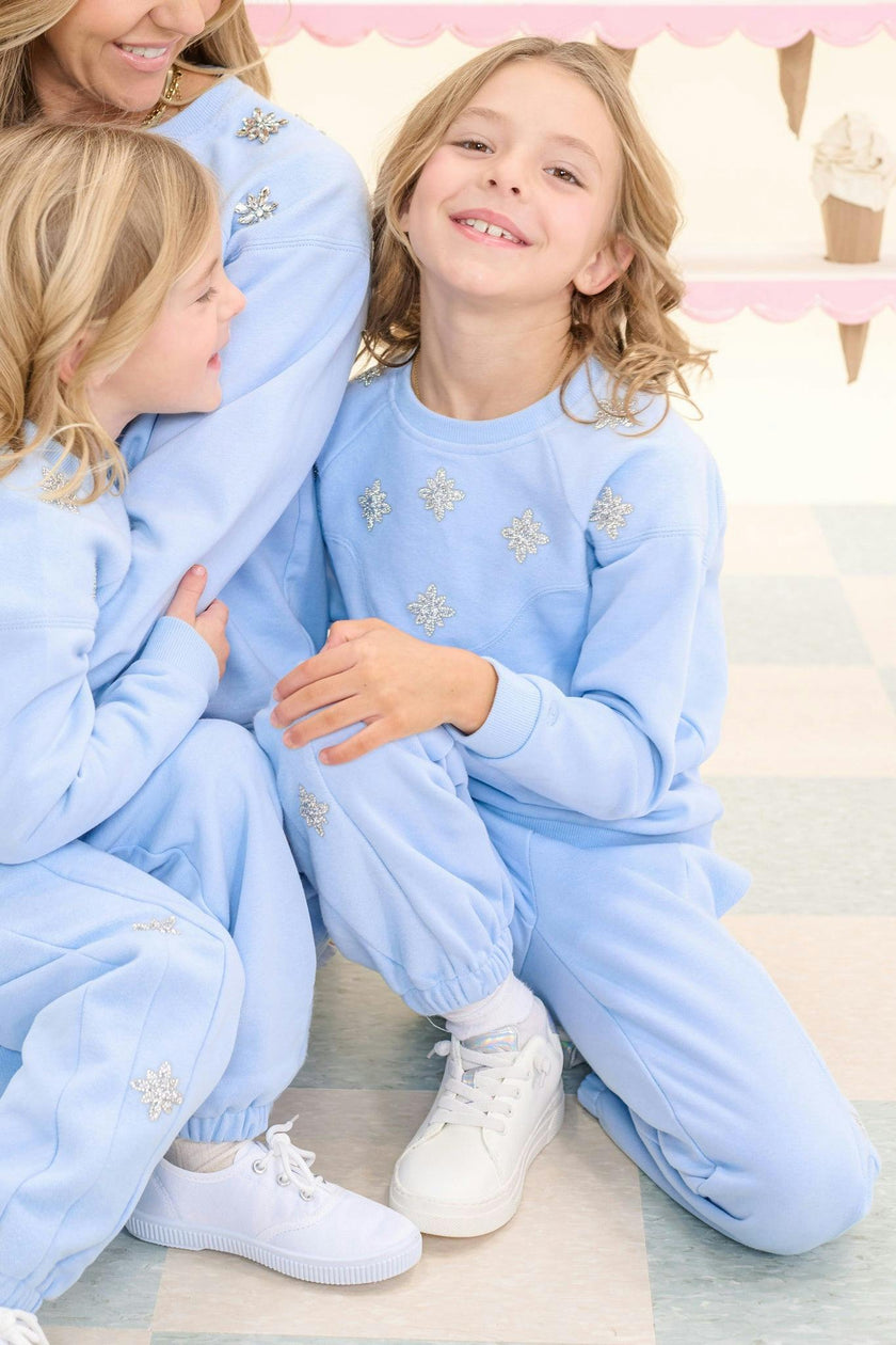 Mini Casey Crewneck Sweatshirt in Light Blue