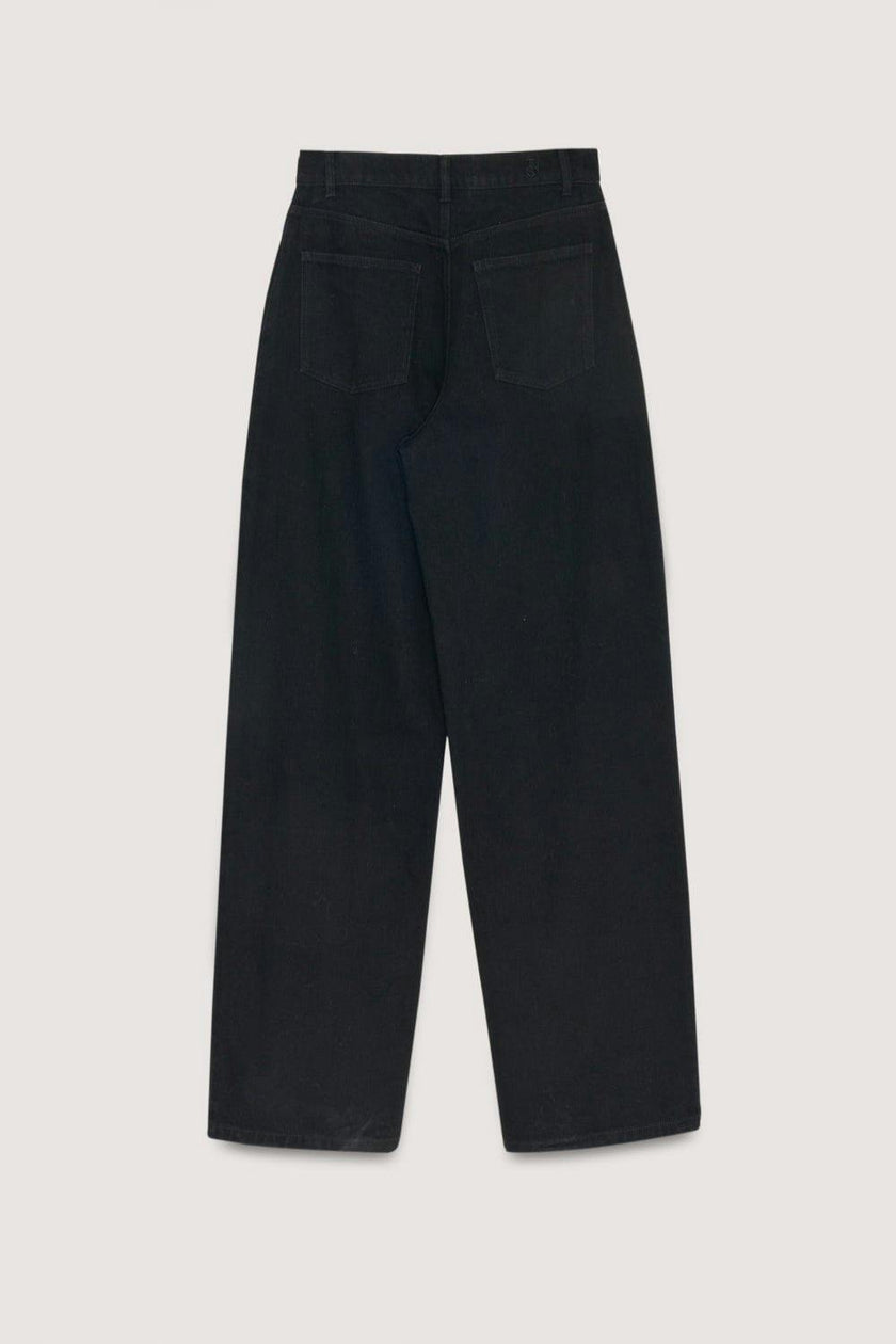 TNS Denim Woman Wide Leg Pant Black Denim_Sampling