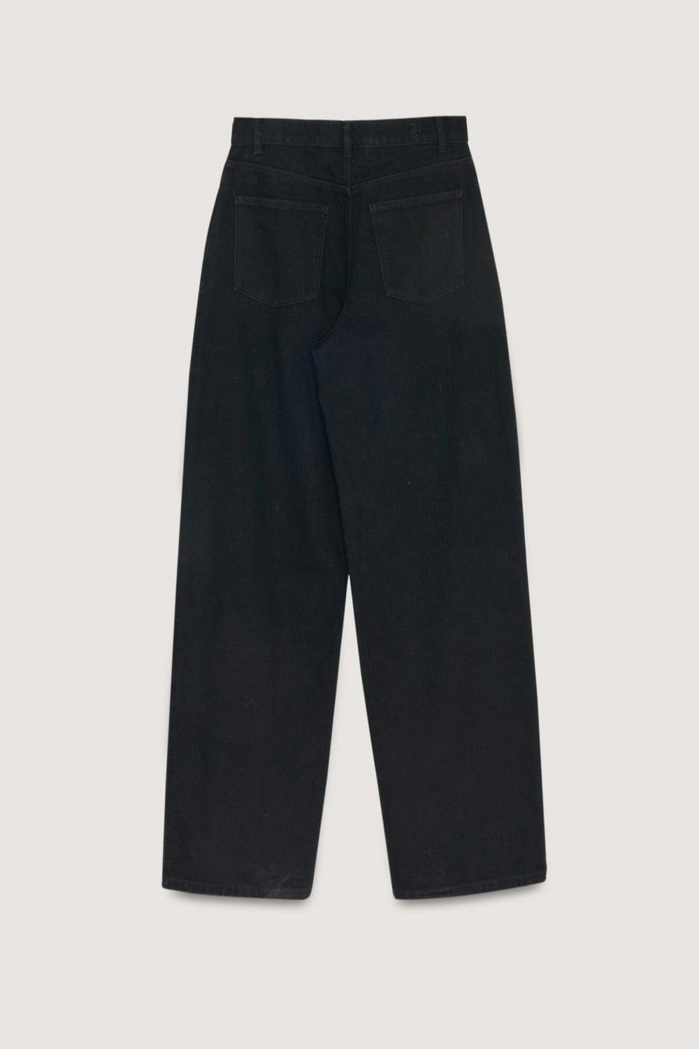 TNS Denim Woman Wide Leg Pant Black Denim_Sampling