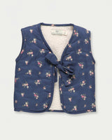 Milly Baby Quilted Gilet - Ditsy Bouquet Navy