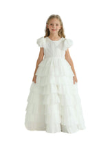 White Layered Tulle Abbyfield Dress