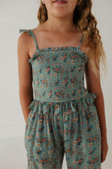 Tank Smocked Jumpsuit Evelyn Vine Floral