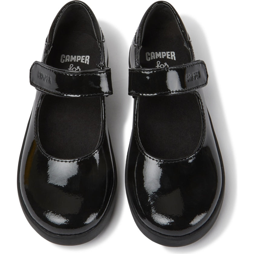 Girls Spiral Comet Suede Mary Jane, Black