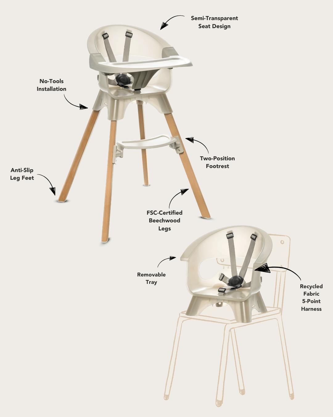 Terra 2-in-1 High Chair & Booster