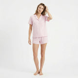 Ballet Stripe Short Sleeve & Shorts Bamboo Women's Pajama Set