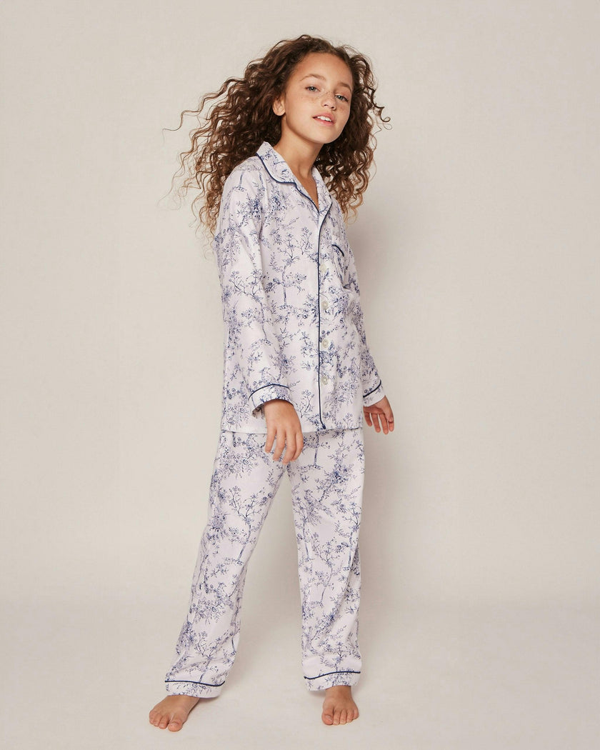 Kid's Twill Pajama Set in Timeless Toile