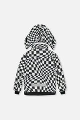 Two Piece Teknik Snowsuit White Checkered Print