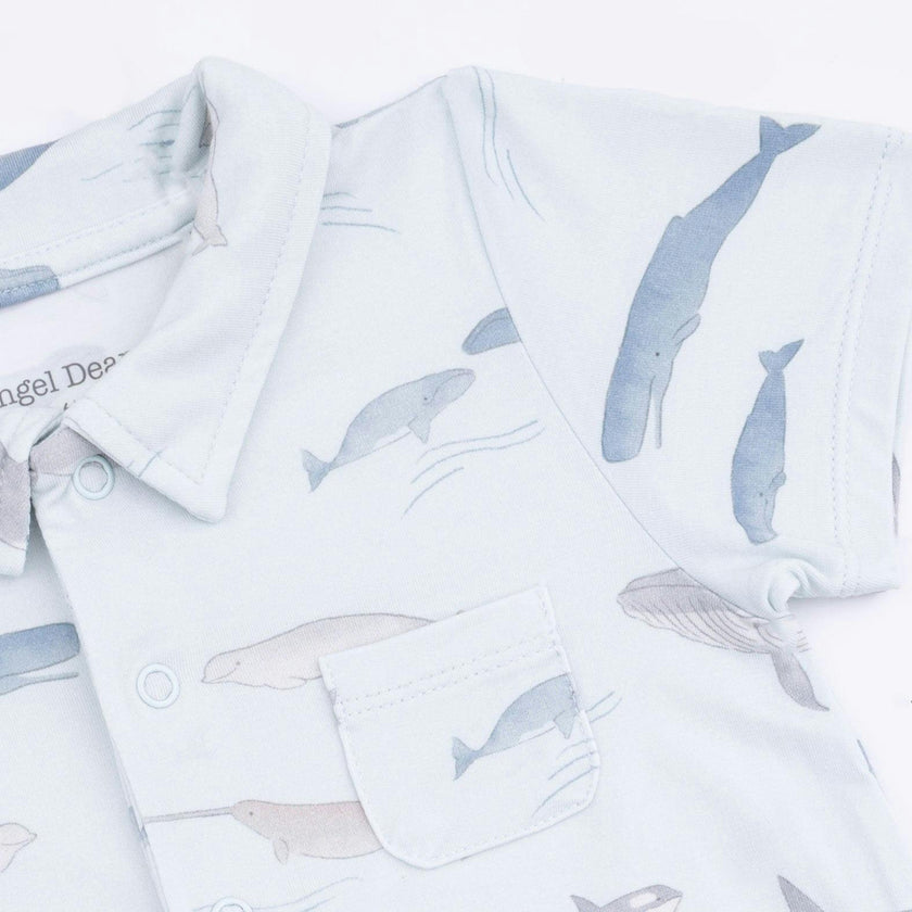 Little Whales - Polo Shortie & Bandana Bib
