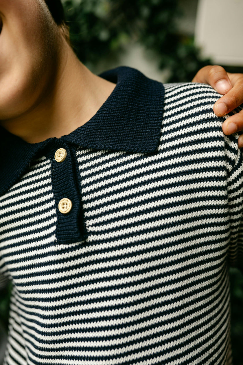 Sterling Short Sleeve Sweater - Navy