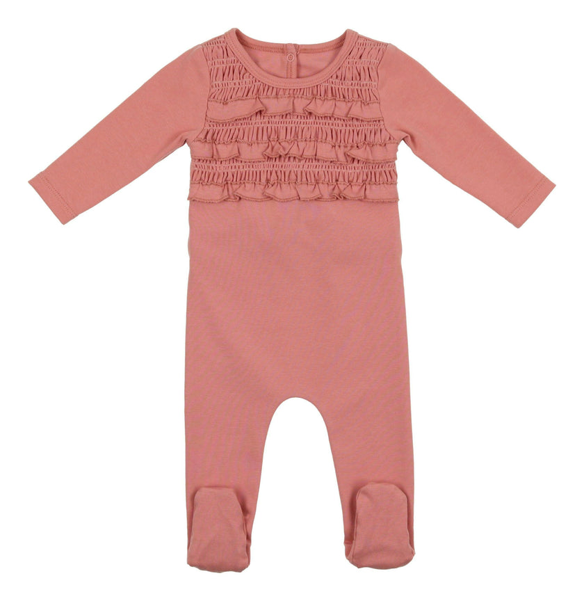 Ruffle Ruched Footie