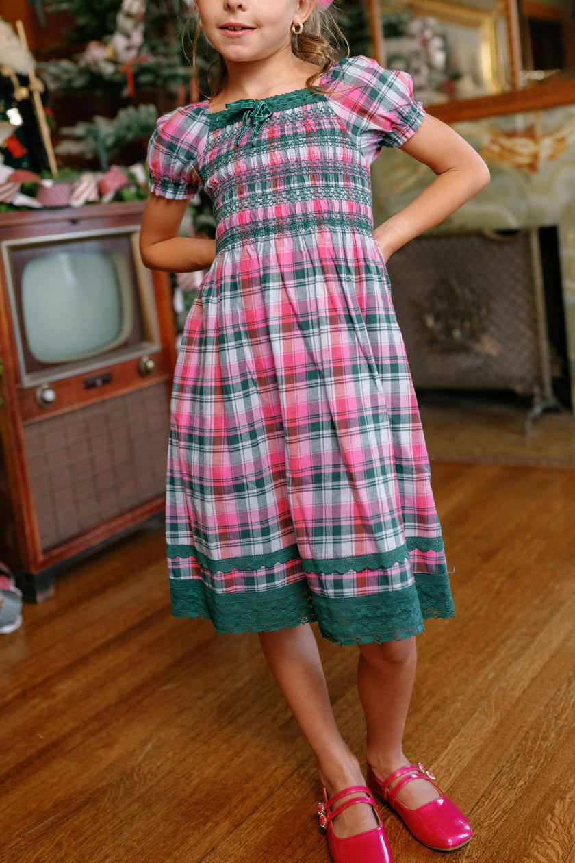 Teen Sunday Best Dress in Vibrant Plaid