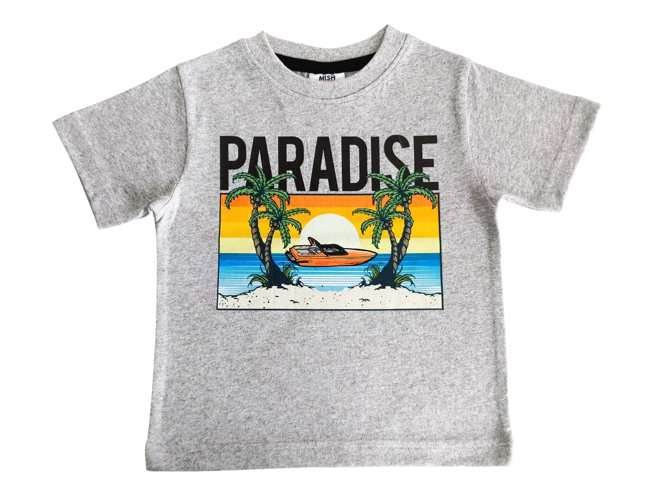 Kids Tee  - Speed Boat Tee Heather