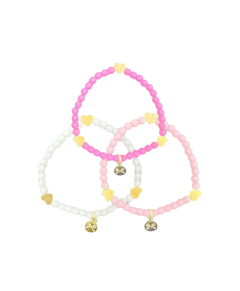 Pretty in Pink Hearts Bracelet Set