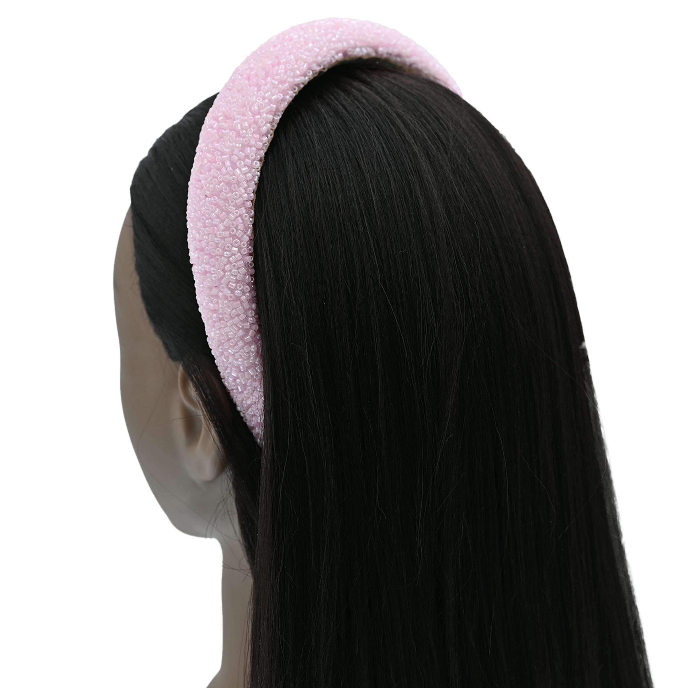 Multicolored Wide Beaded Headband