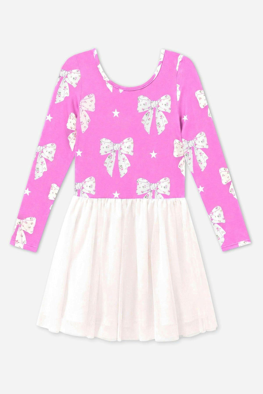 Simply Soft Long Sleeve Scoop Back Tulle Be Happy Dress