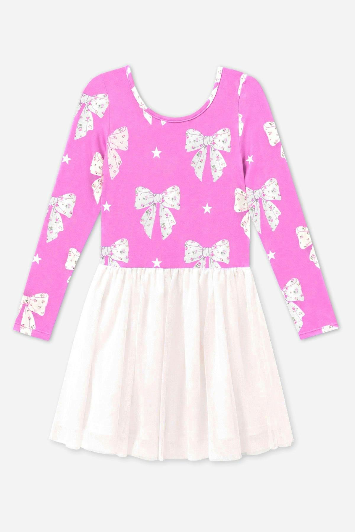 Simply Soft Long Sleeve Scoop Back Tulle Be Happy Dress