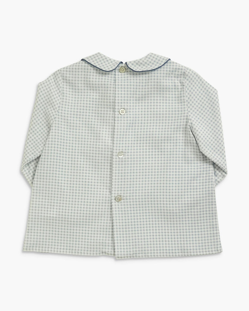 Darius Shirt Dusty Blue Vichy