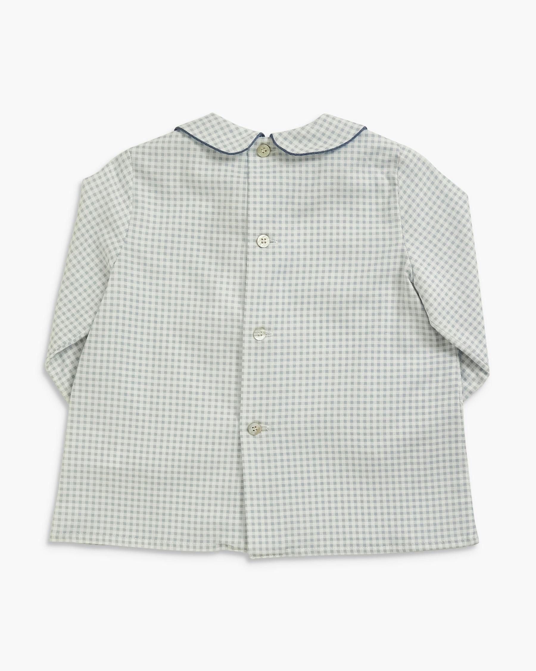 Darius Shirt Dusty Blue Vichy