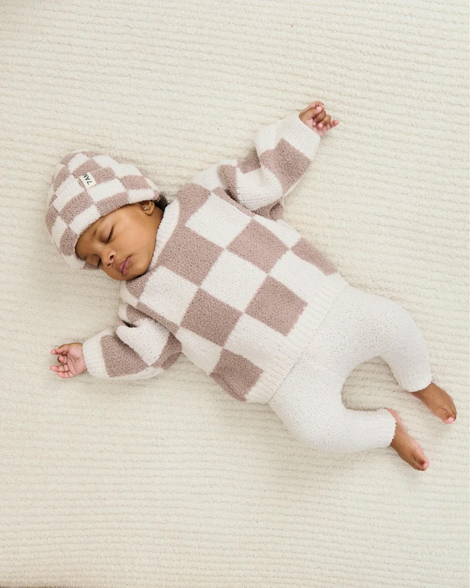 Boxy Sweater • Checkers Fuzzy