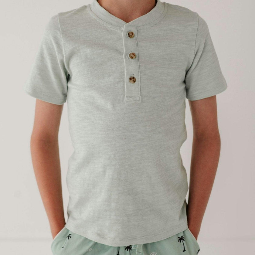 Short Sleeve Henley Shirt