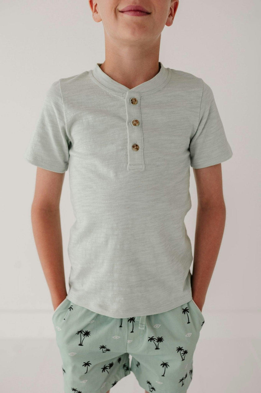 Short Sleeve Henley Shirt
