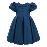 Navy Barrymore Teacup Button Dress