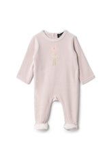 Ballerina Embroidered Snap Front Romper