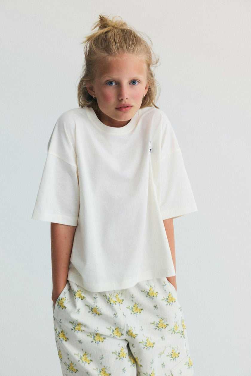 TNS Logo Teen T-Shirt Ecru