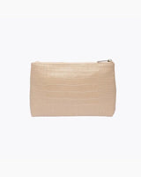 Insulated Small Snack Pouch, Cream Croc