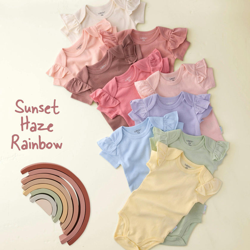 RORY 10-Pack Short Sleeve Ruffle Bodysuits