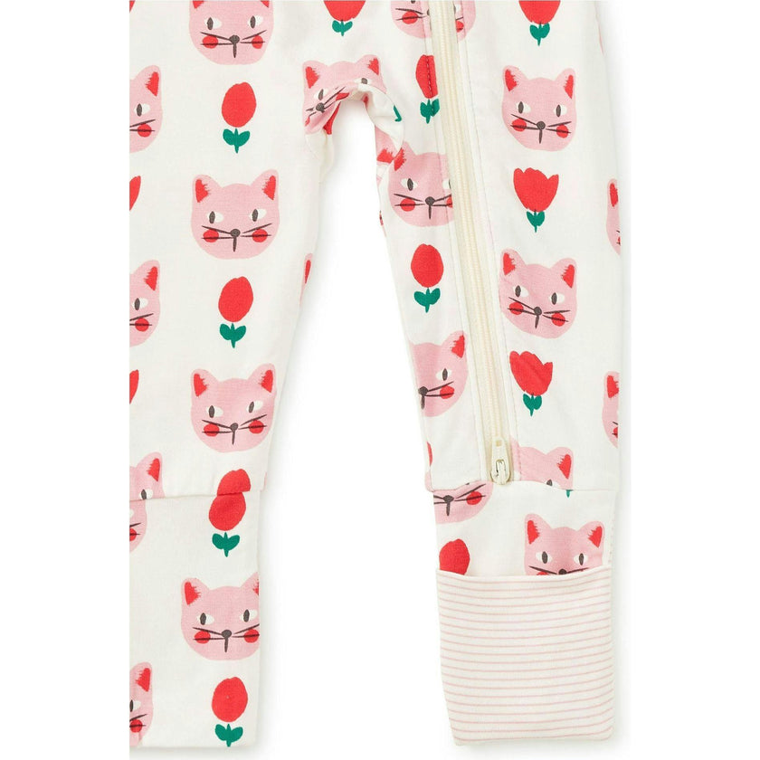 Footed Baby Romper, Pink