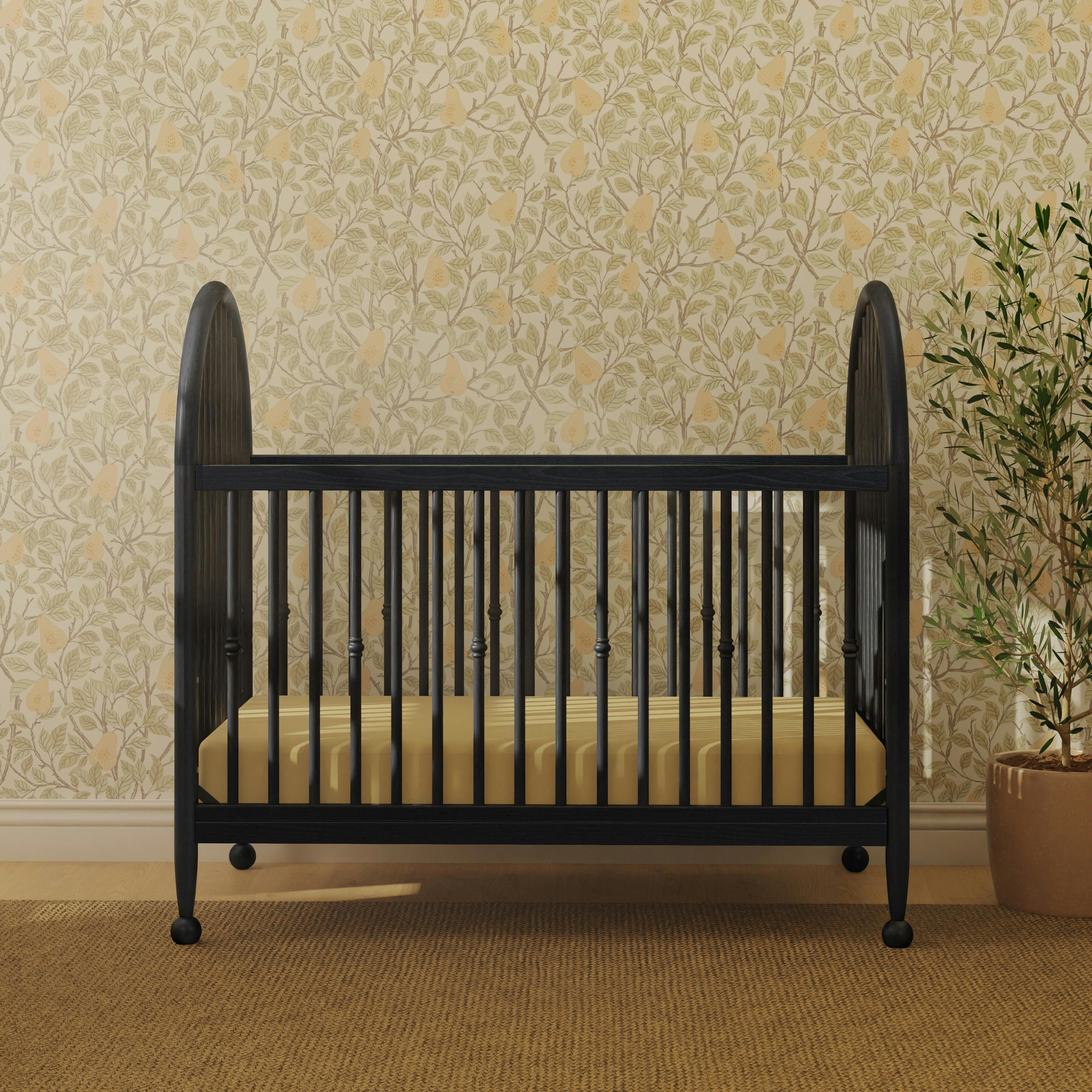 Alouette 3-in-1 Convertible Spindle Crib in Archival Black