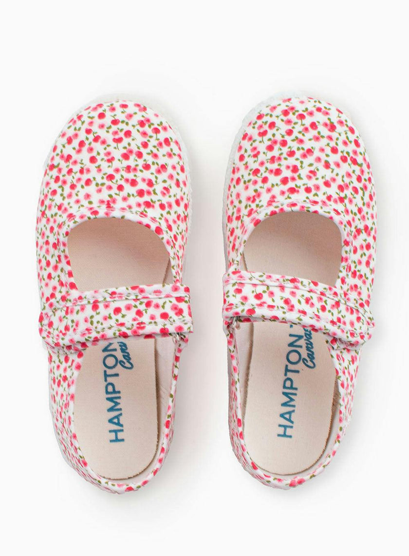 Hampton Canvas Martha Shoes in Red Cherry