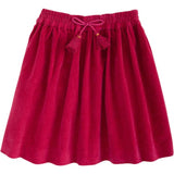 Velvet Elastic Waist Drawstring Pull-On Circle Skirt