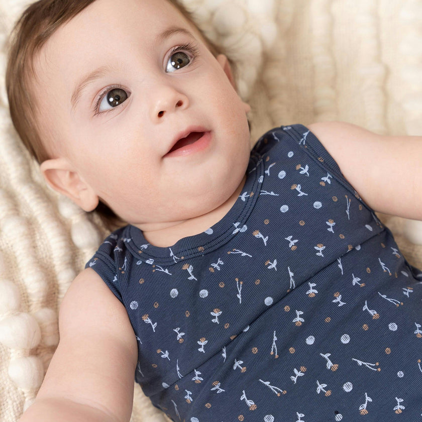 Berry Floral Footie