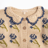 Ines Cardigan in Midnight Bloom