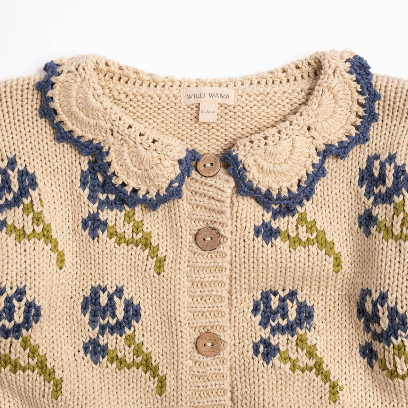 Ines Cardigan in Midnight Bloom