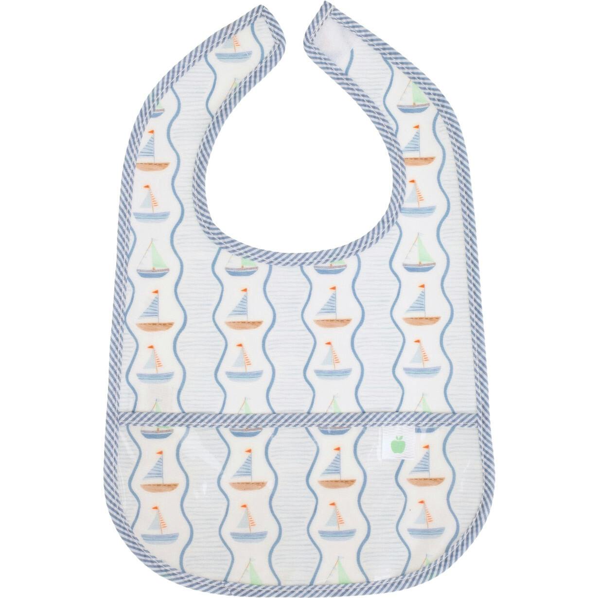 The Wipe It Bib in Sailboats
