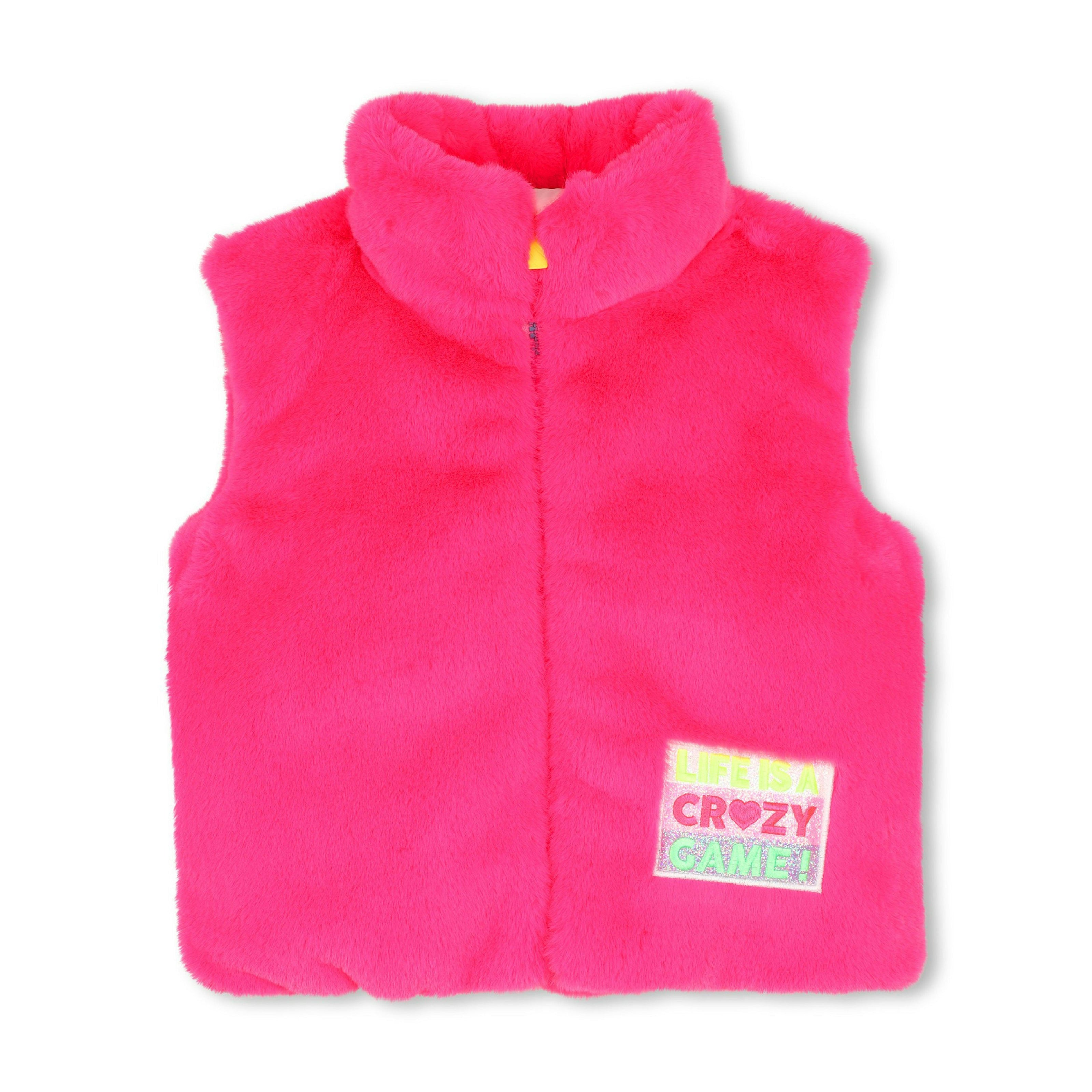 Pink Faux Fur Vest