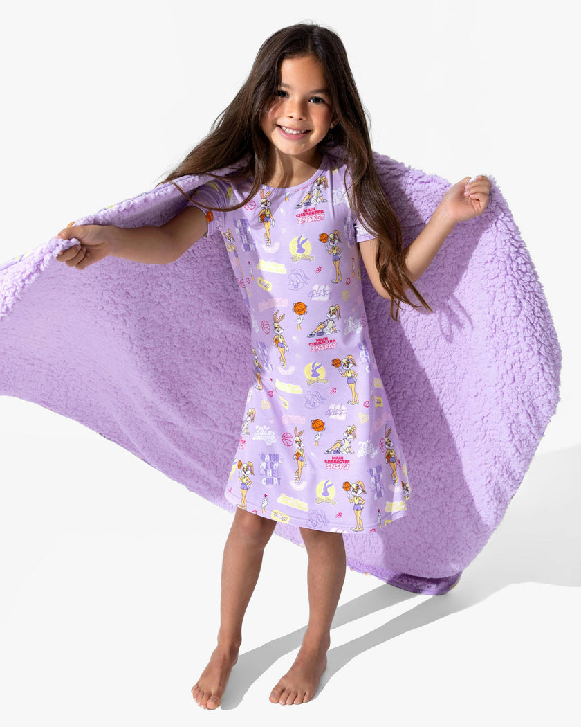 Lola Bunny Bamboo Girls' Short Sleeve Dress